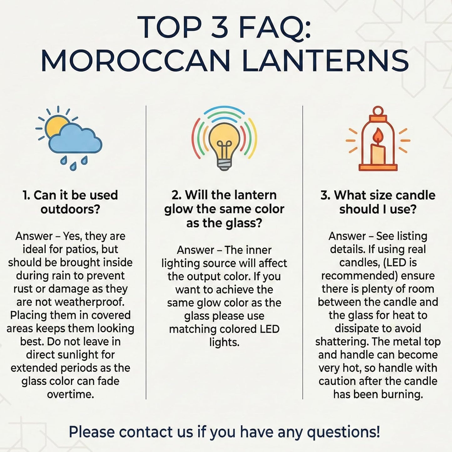 11.5" Hanging Moroccan Decorative Candle Lantern Lamp – Indoor/Outdoor Tea Light Candle Holder for Patio, Porch, Halloween or Home Decor, Amber Orange, 3-Pack