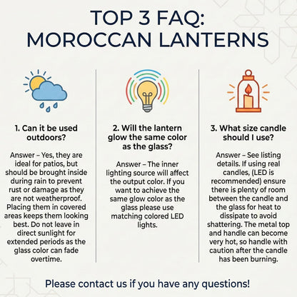11.5" Hanging Moroccan Decorative Candle Lantern Lamp – Indoor/Outdoor Tea Light Candle Holder for Patio, Porch, Halloween or Home Decor, Amber Orange, 3-Pack