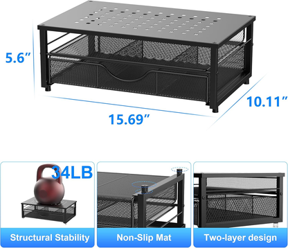 Computer Monitor Stand Riser, Desk Organizers and Accessories with Drawer, Offic