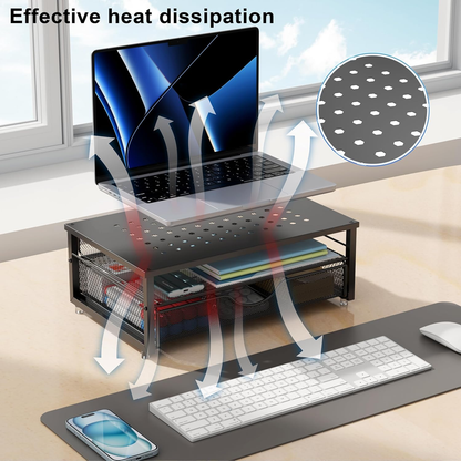 Computer Monitor Stand Riser, Desk Organizers and Accessories with Drawer, Offic