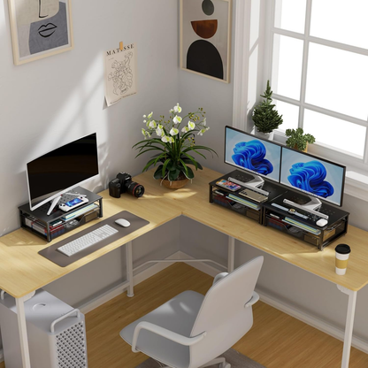 Computer Monitor Stand Riser, Desk Organizers and Accessories with Drawer, Offic